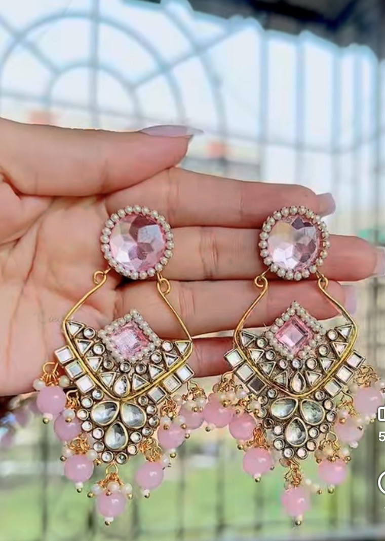Handmade kundan earings