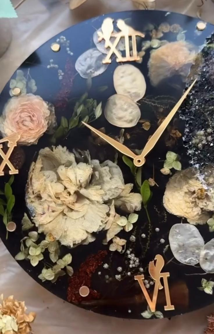 Flower Art Wall Clock